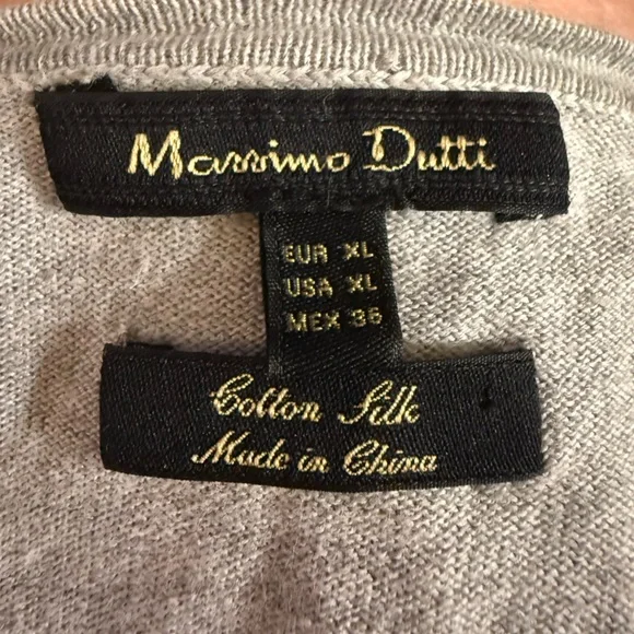 Massimo Dutti Gray Cotton Silk Garment - Picture 3 of 3